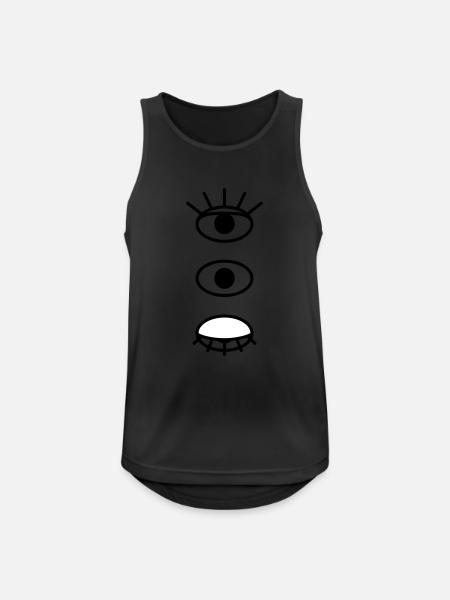 Eyes - Men's Breathable Tank Top - black