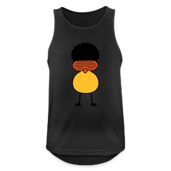 Funky Chick - Men's Breathable Tank Top - black - Front - Nick (188cm)