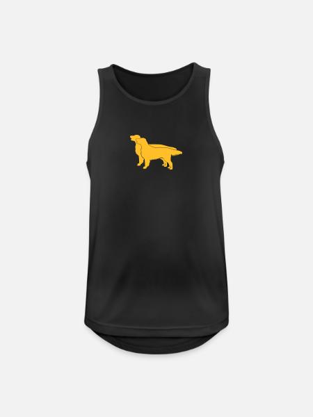 2 Flat Coated Retriever - Männer Tank Top atmungsaktiv - Schwarz