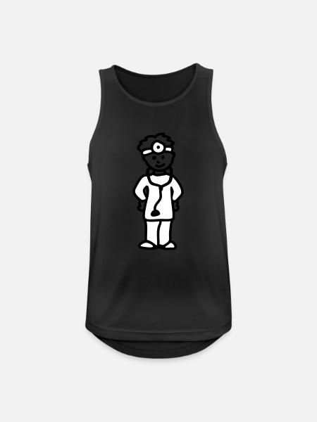 Arzt - Männer Tank Top atmungsaktiv - Schwarz