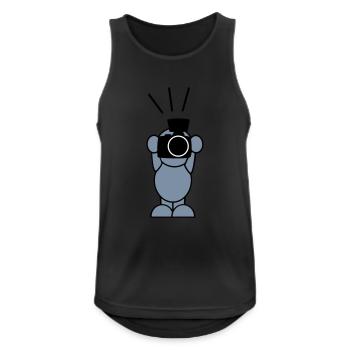 kleiner Fotograf - Männer Tank Top atmungsaktiv - Schwarz - Vorne - Nick (188cm)