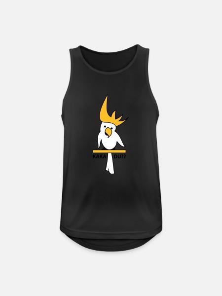 Kakadu - Männer Tank Top atmungsaktiv - Schwarz