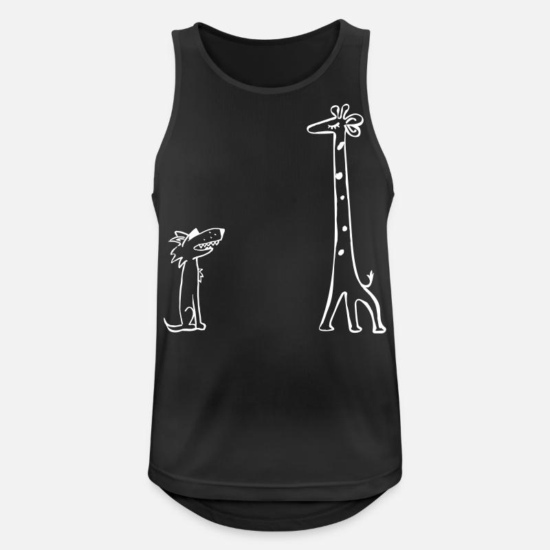 GFK - Giraffe und Wolf - Männer Tank Top atmungsaktiv - Schwarz