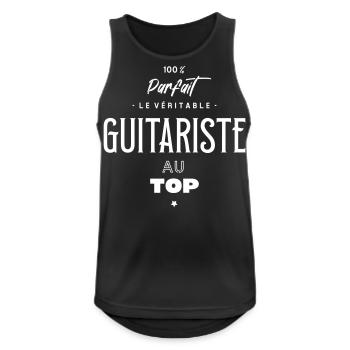 Le véritable guitariste au top - Débardeur respirant Homme - noir - Devant - Nick (188cm)