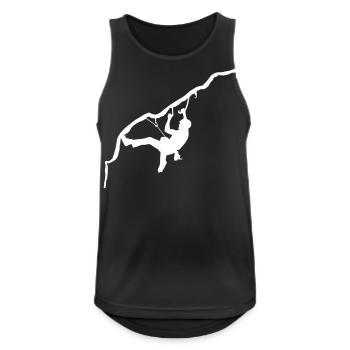 eisklettern mixed - Männer Tank Top atmungsaktiv - Schwarz - Vorne - Nick (188cm)