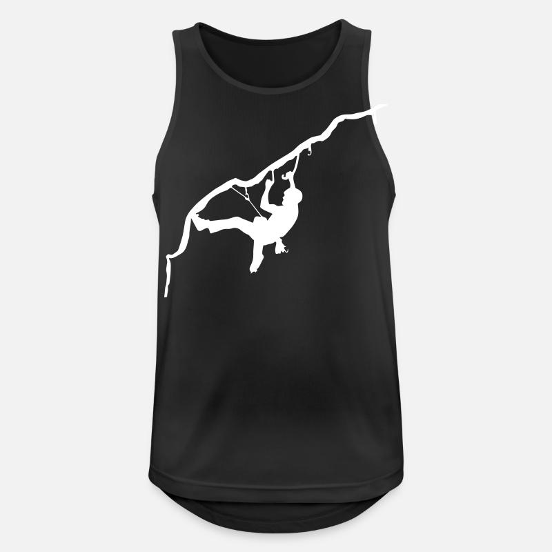 eisklettern mixed - Männer Tank Top atmungsaktiv - Schwarz