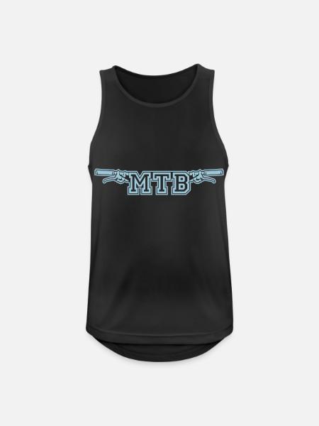 MTB with handles - Men's Breathable Tank Top - black