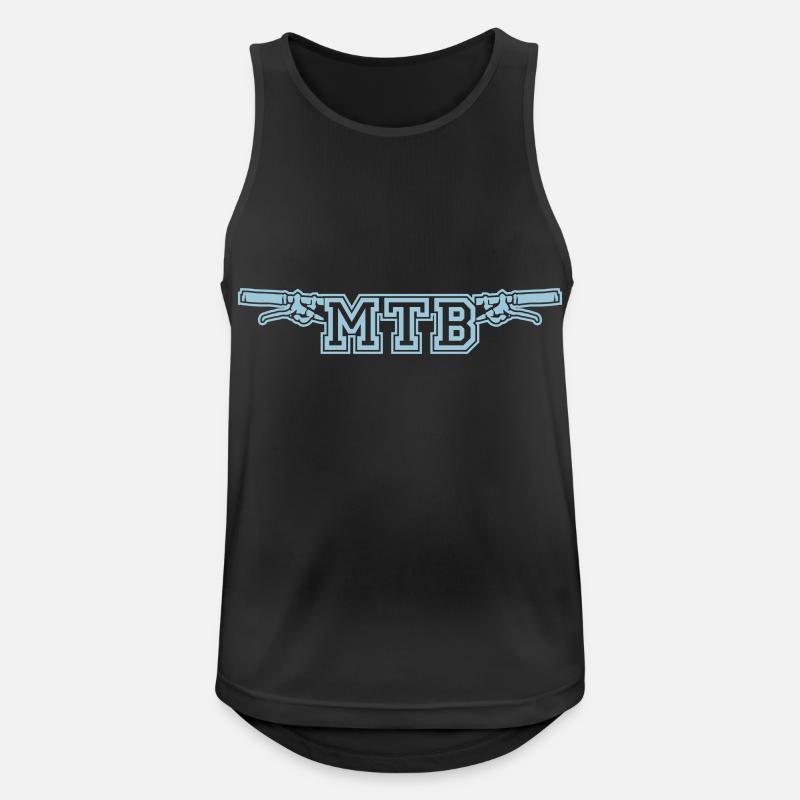 mtb mit griffen - Männer Tank Top atmungsaktiv - Schwarz