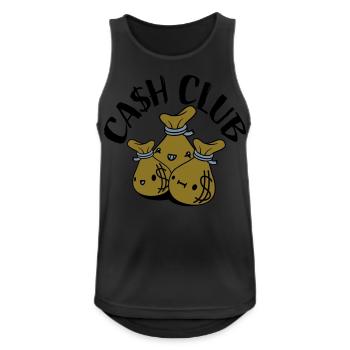 Cash Club Geldsäcke Freunde - Männer Tank Top atmungsaktiv - Schwarz - Vorne - Nick (188cm)