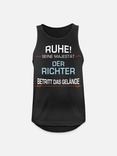 Richter Beruf - Männer Tank Top atmungsaktiv - Schwarz
