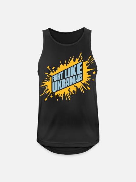 fight like ukrainians quote - Men's Breathable Tank Top - black
