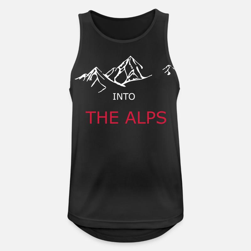 text into the alps - Men's Breathable Tank Top - black