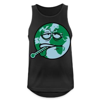 earth sick virus bacteria thermometer humanity - Men's Breathable Tank Top - black - Front - Nick (188cm)