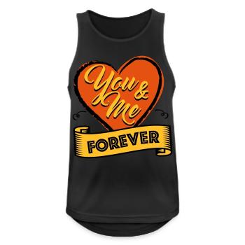 Valentine's Day You & me forever 2 t-shirt - Men's Breathable Tank Top - black - Front - Nick (188cm)