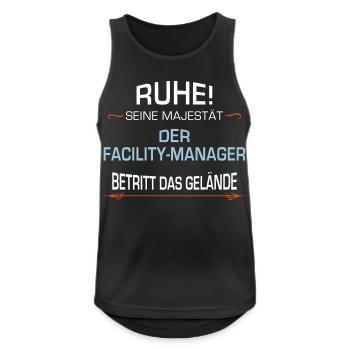 Facility - Manager Beruf - Männer Tank Top atmungsaktiv - Schwarz - Vorne - Nick (188cm)