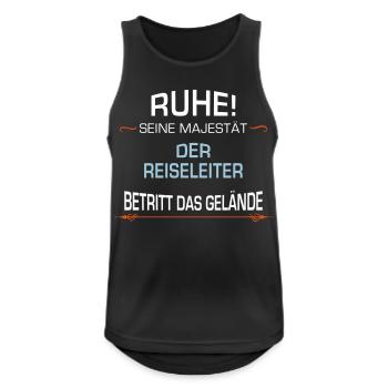 Reiseleiter Beruf - Männer Tank Top atmungsaktiv - Schwarz - Vorne - Nick (188cm)