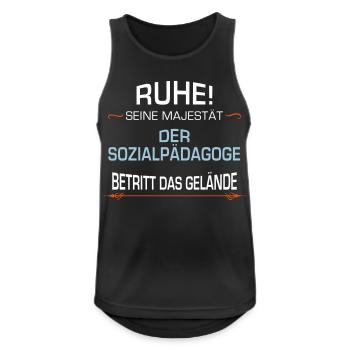 Sozialpädagoge Beruf - Männer Tank Top atmungsaktiv - Schwarz - Vorne - Nick (188cm)