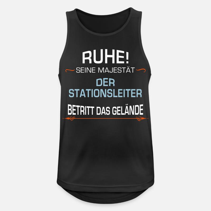 Stationsleiter Beruf - Männer Tank Top atmungsaktiv - Schwarz