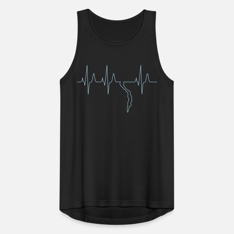 Apnoetauchen Freitaucher Herzschlag Männer Tank Top atmungsaktiv