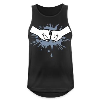 Paint Splash Drops 2 Bro Fist Fists Friends Team - Men's Breathable Tank Top - black - Front - Nick (188cm)