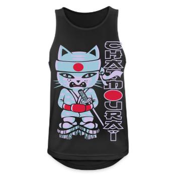 Chat mouraï flex - Männer Tank Top atmungsaktiv - Schwarz - Vorne - Nick (188cm)