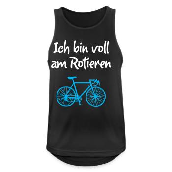 Wheel Rotate Bicycle Environment Cool Sayings Humor - Men's Breathable Tank Top - black - Front - Nick (188cm)
