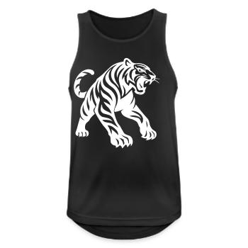 Tiger Silhouette - Men's Breathable Tank Top - black - Front - Nick (188cm)
