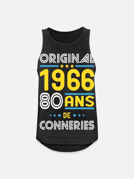 Original – 1966 – 60 Jahre - Männer Tank Top atmungsaktiv - Schwarz