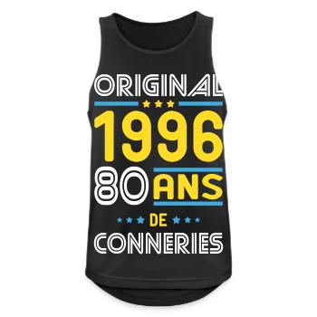 Original – 1996 – 30 Jahre - Männer Tank Top atmungsaktiv - Schwarz - Vorne - Nick (188cm)
