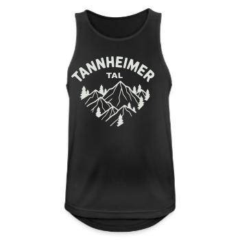 Tannheimer Tal Berglandschaft - Männer Tank Top atmungsaktiv - Schwarz - Vorne - Nick (188cm)