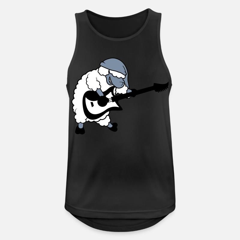 Sheep plays E - Men's Breathable Tank Top - black