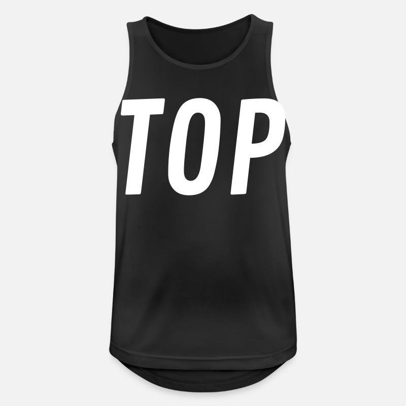 Top oder Bottom - Männer Tank Top atmungsaktiv - Schwarz