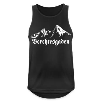 #Berchtesgaden #Watzmann Bayern Berge Urlaub Fun - Männer Tank Top atmungsaktiv - Schwarz - Vorne - Nick (188cm)