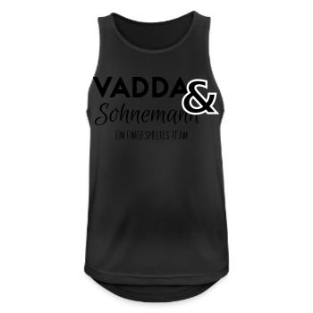 Vater und Sohn ein Team Geschenk Idee - Männer Tank Top atmungsaktiv - Schwarz - Vorne - Nick (188cm)