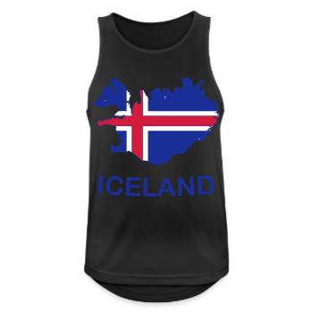 Islande - Débardeur respirant Homme - noir - Devant - Nick (188cm)