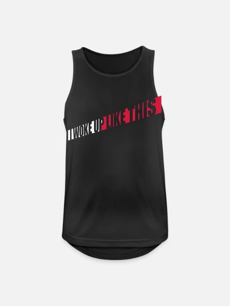 woke up like this - Men's Breathable Tank Top - black