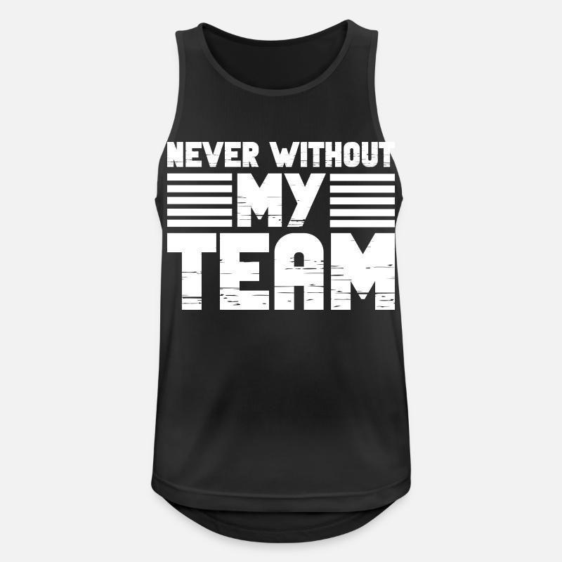 never without my team - Men's Breathable Tank Top - black