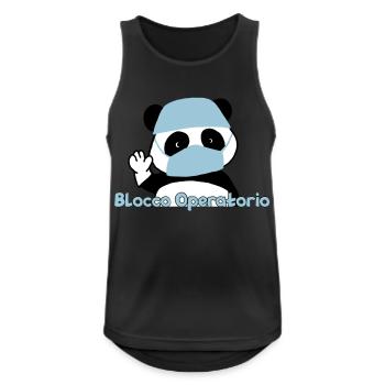 Panda Operating Block - Men's Breathable Tank Top - black - Front - Nick (188cm)
