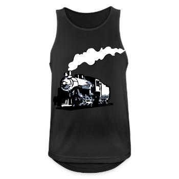 dampflok eisenbahn lokomotive romantik - Männer Tank Top atmungsaktiv - Schwarz - Vorne - Nick (188cm)