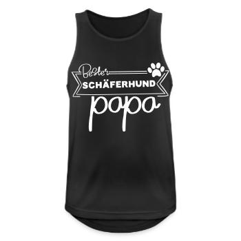 Bester Deutscher Schäferhund Papa - Männer Tank Top atmungsaktiv - Schwarz - Vorne - Nick (188cm)