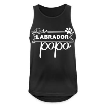 Bester Labrador Papa - Männer Tank Top atmungsaktiv - Schwarz - Vorne - Nick (188cm)