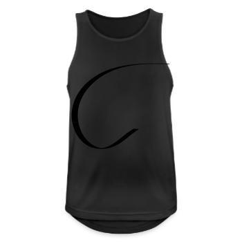 c - Männer Tank Top atmungsaktiv - Schwarz - Vorne - Nick (188cm)