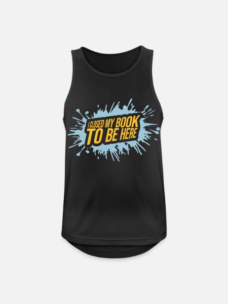 I closed my book - Men's Breathable Tank Top - black