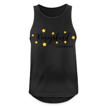 Koenigskind - Korinther - Männer Tank Top atmungsaktiv - Schwarz - Vorne - Nick (188cm)