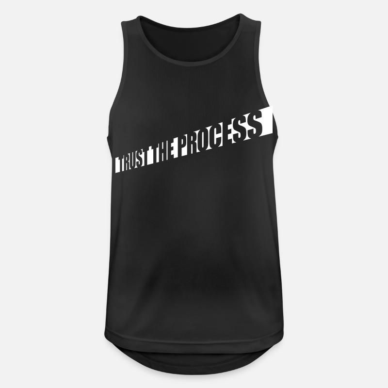 trust the process Zitat - Männer Tank Top atmungsaktiv - Schwarz