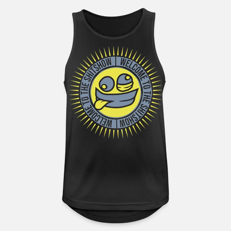 Face Crazy Shitshow - Men's Breathable Tank Top - black