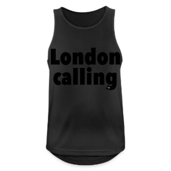 London - Men's Breathable Tank Top - black - Front - Nick (188cm)