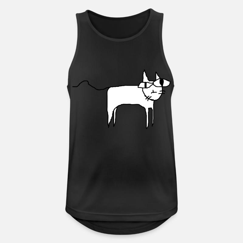 Cat - Men's Breathable Tank Top - black