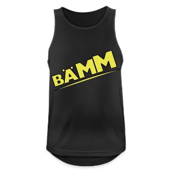 Bääm, Bääm, Sprechblase, Comic, Cartoon, - Männer Tank Top atmungsaktiv - Schwarz - Vorne - Nick (188cm)