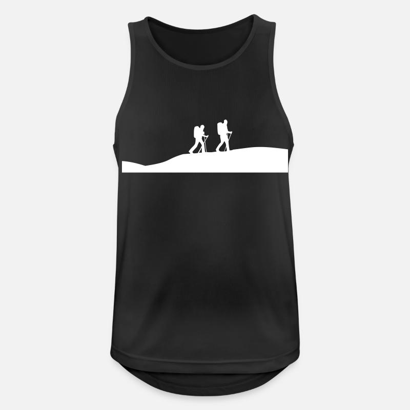 Jakobsweg - Männer Tank Top atmungsaktiv - Schwarz